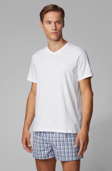 Koszulki BOSS Two Pack Of Relaxed Fit Underwear Białe Męskie (Pl94057)